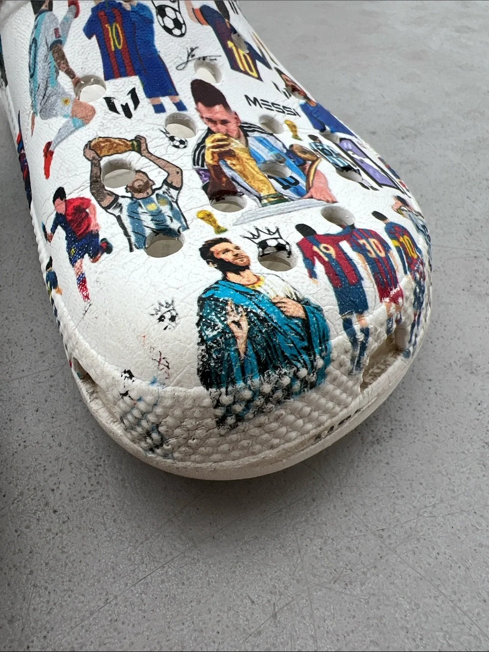 Lionel Messi Football Soccer Sport Clogs Shoes Youth Size 4 5